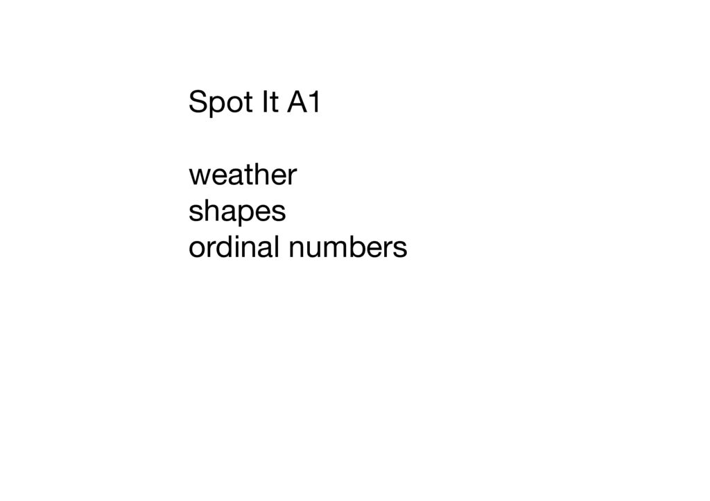 Spot it A-1 weather shape 1stのサムネイル